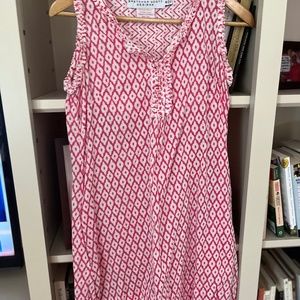 Pink & White Cotton Sleeveless "Flirt" Dress